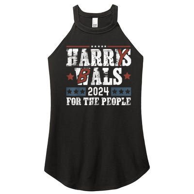 Harris Walz 24 Harry Balz 2024 Meme Democratics Vote Women's Perfect Tri Rocker Tank