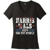 Harris Walz 24 Harry Balz 2024 Meme Democratics Vote Women's V-Neck T-Shirt