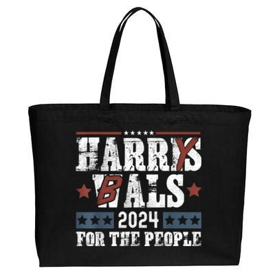 Harris Walz 24 Harry Balz 2024 Meme Democratics Vote Cotton Canvas Jumbo Tote