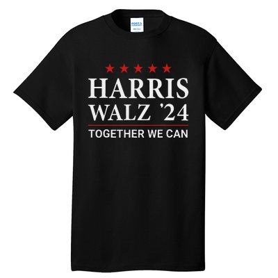 Harris Walz 2024 Vote For Kamala Harris And Tim Walz Tall T-Shirt