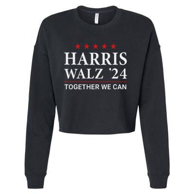 Harris Walz 2024 Vote For Kamala Harris And Tim Walz Cropped Pullover Crew