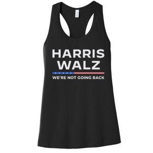 Harris Walz 2024 WeRe Not Going Back Waltz Vote President Women's Racerback Tank