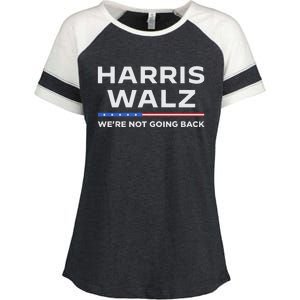 Harris Walz 2024 WeRe Not Going Back Waltz Vote President Enza Ladies Jersey Colorblock Tee