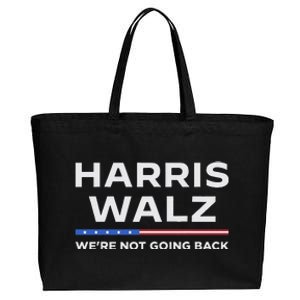 Harris Walz 2024 WeRe Not Going Back Waltz Vote President Cotton Canvas Jumbo Tote