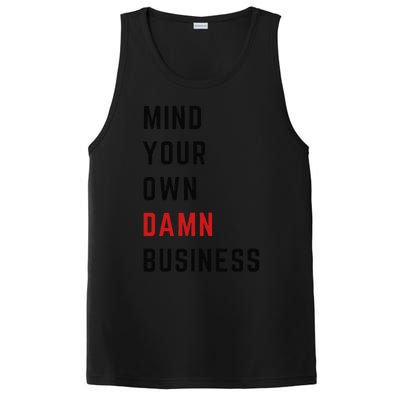 Harris Walz 2024 Mind Your Own Damn Business Retro Vintage PosiCharge Competitor Tank