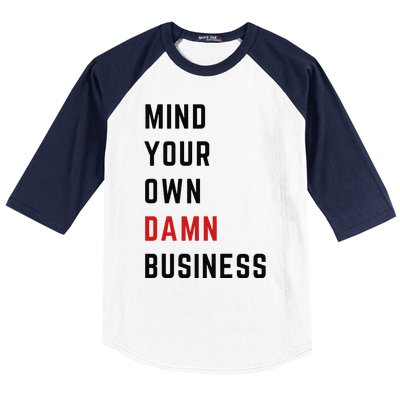 Harris Walz 2024 Mind Your Own Damn Business Retro Vintage Baseball Sleeve Shirt