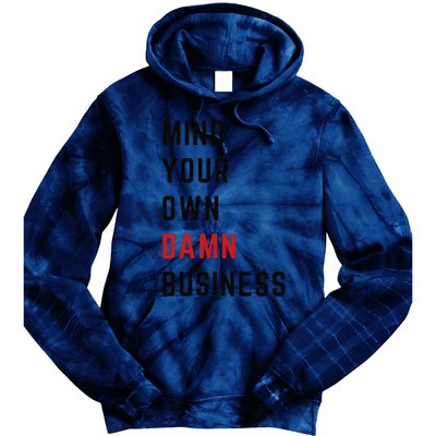 Harris Walz 2024 Mind Your Own Damn Business Retro Vintage Tie Dye Hoodie