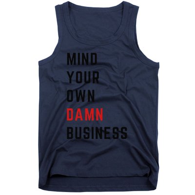 Harris Walz 2024 Mind Your Own Damn Business Retro Vintage Tank Top