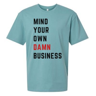 Harris Walz 2024 Mind Your Own Damn Business Retro Vintage Sueded Cloud Jersey T-Shirt