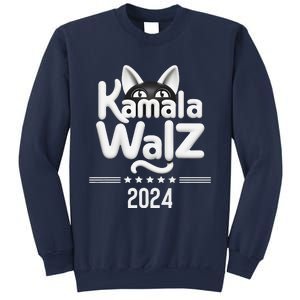 Harris Walz 2024 Funny Cat Election Kamala Harris Tim Waltz Sweatshirt