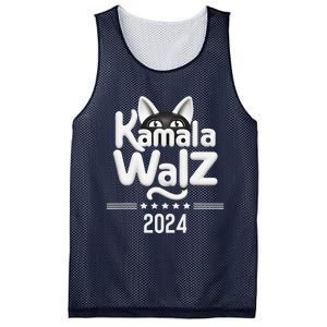 Harris Walz 2024 Funny Cat Election Kamala Harris Tim Waltz Mesh Reversible Basketball Jersey Tank