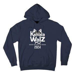 Harris Walz 2024 Funny Cat Election Kamala Harris Tim Waltz Tall Hoodie