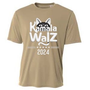 Harris Walz 2024 Funny Cat Election Kamala Harris Tim Waltz Cooling Performance Crew T-Shirt