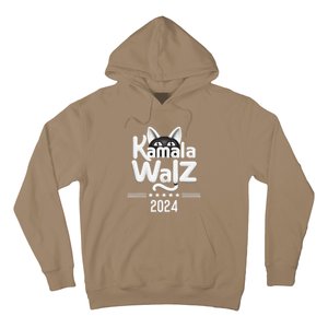 Harris Walz 2024 Funny Cat Election Kamala Harris Tim Waltz Hoodie