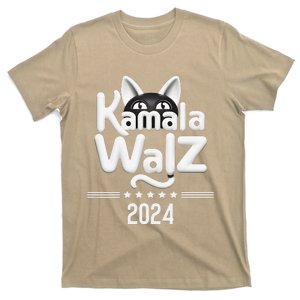 Harris Walz 2024 Funny Cat Election Kamala Harris Tim Waltz T-Shirt