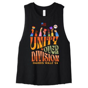 Harris Waltz 2024 Unity Over Division Women's Racerback Cropped Tank