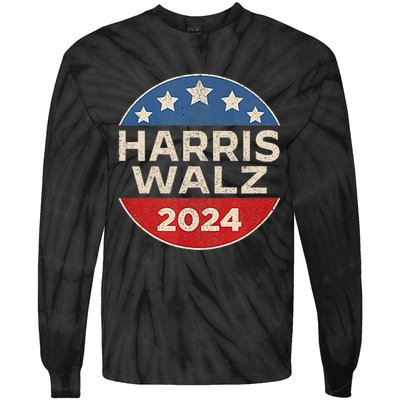 Harris Waltz 2024 Election President Kamala 2024 Tie-Dye Long Sleeve Shirt