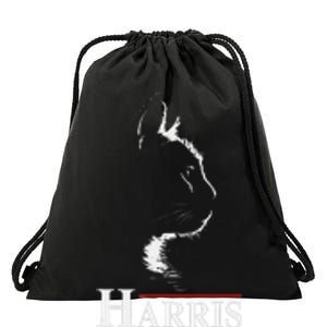 Harris Waltz 2024 Election Funny Cat Kamala Harris Tim Walz Drawstring Bag