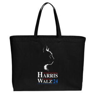 Harris Waltz 2024 Election Funny Cat Kamala Harris Tim Walz Cotton Canvas Jumbo Tote