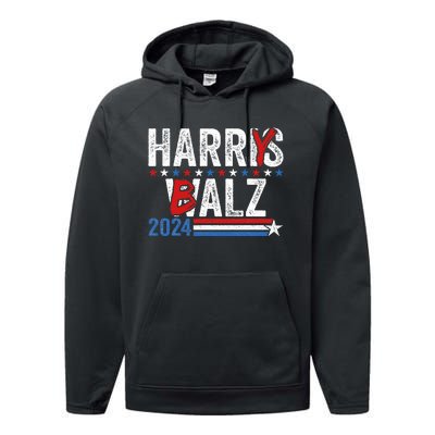 Harris Walz 24 Harry Balz 2024 Meme Democratics Vote Performance Fleece Hoodie