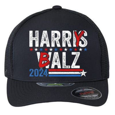 Harris Walz 24 Harry Balz 2024 Meme Democratics Vote Flexfit Unipanel Trucker Cap