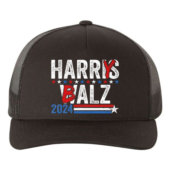 Harris Walz 24 Harry Balz 2024 Meme Democratics Vote Yupoong Adult 5-Panel Trucker Hat