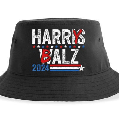 Harris Walz 24 Harry Balz 2024 Meme Democratics Vote Sustainable Bucket Hat