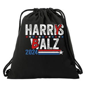 Harris Walz 24 Harry Balz 2024 Meme Democratics Vote Drawstring Bag