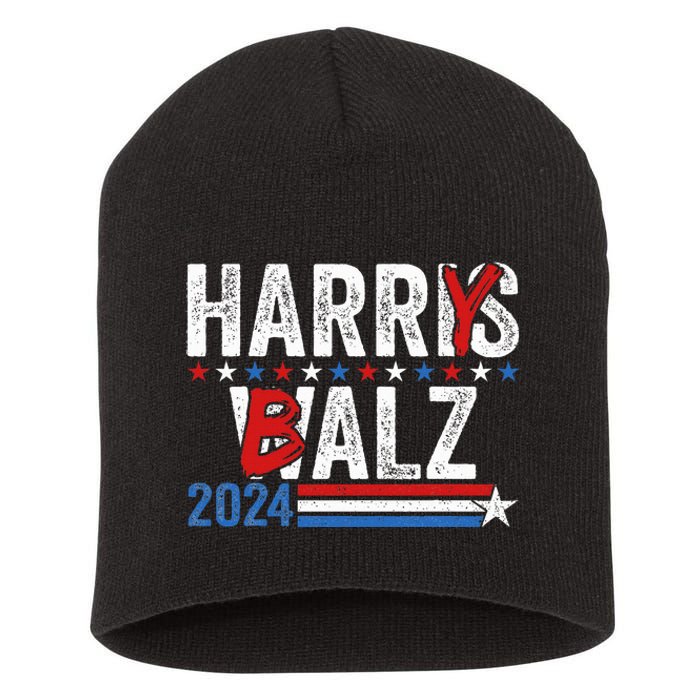 Harris Walz 24 Harry Balz 2024 Meme Democratics Vote Short Acrylic Beanie