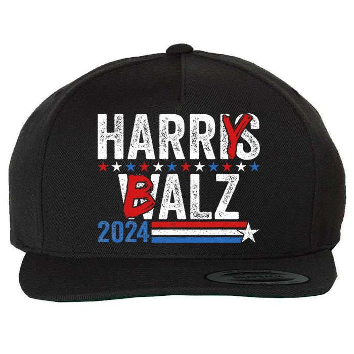 Harris Walz 24 Harry Balz 2024 Meme Democratics Vote Wool Snapback Cap