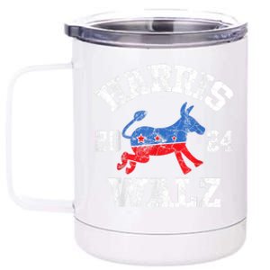 Harris Walz 2024 Election Kamala Harris Tim Waltz 2024 12 oz Stainless Steel Tumbler Cup