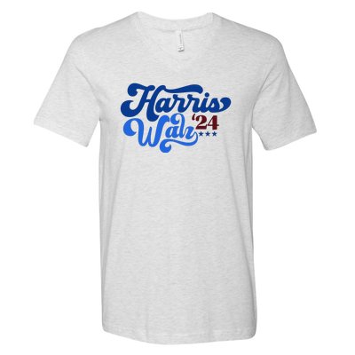 Harris Walz 2024 Retro V-Neck T-Shirt