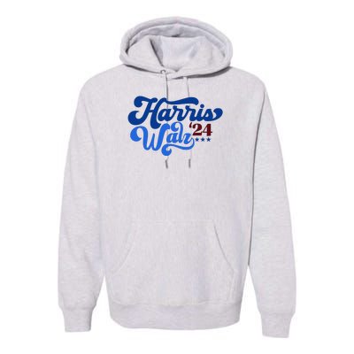 Harris Walz 2024 Retro Premium Hoodie