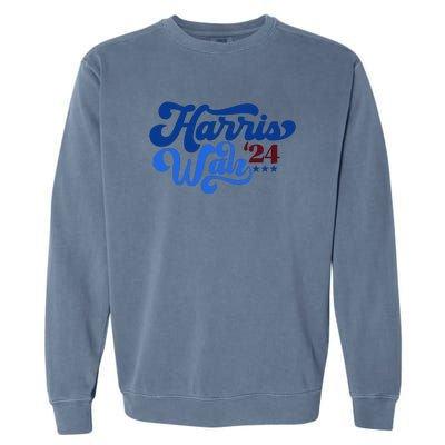 Harris Walz 2024 Retro Garment-Dyed Sweatshirt