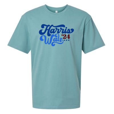 Harris Walz 2024 Retro Sueded Cloud Jersey T-Shirt