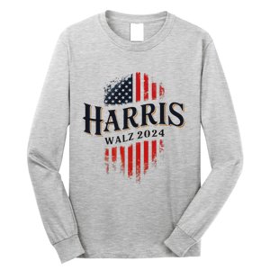 Harris Walz 2024 Vote Blue Tim Kamala Election Art Long Sleeve Shirt