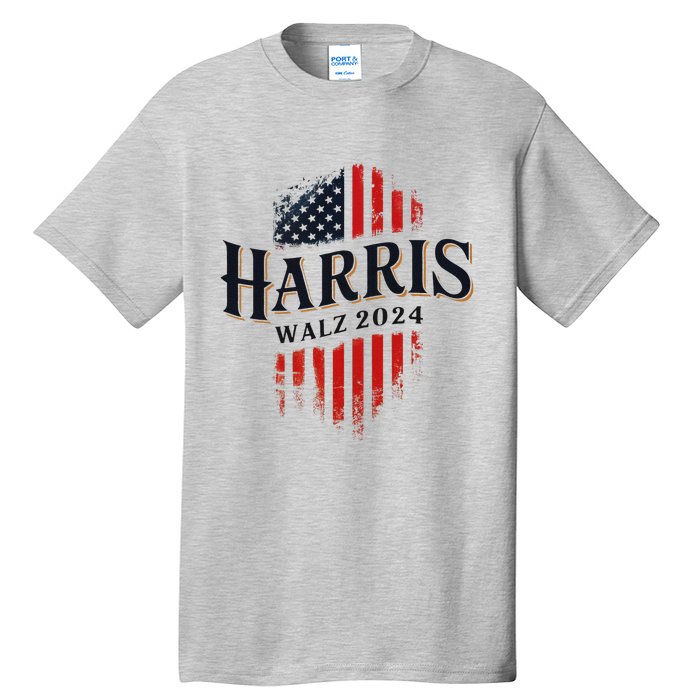 Harris Walz 2024 Vote Blue Tim Kamala Election Art Tall T-Shirt