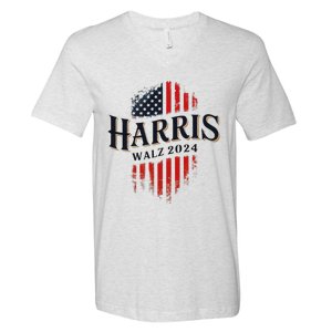 Harris Walz 2024 Vote Blue Tim Kamala Election Art V-Neck T-Shirt