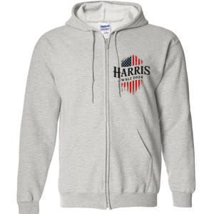 Harris Walz 2024 Vote Blue Tim Kamala Election Art Full Zip Hoodie