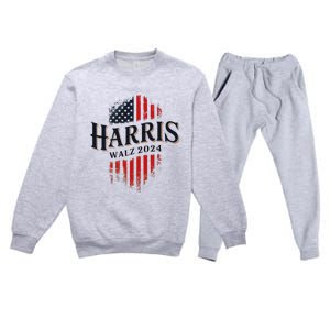 Harris Walz 2024 Vote Blue Tim Kamala Election Art Premium Crewneck Sweatsuit Set