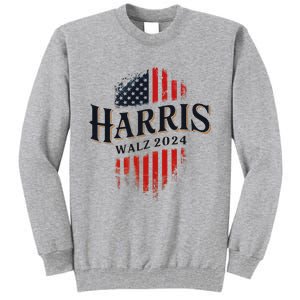 Harris Walz 2024 Vote Blue Tim Kamala Election Art Tall Sweatshirt