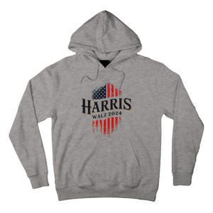 Harris Walz 2024 Vote Blue Tim Kamala Election Art Tall Hoodie