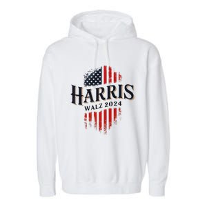 Harris Walz 2024 Vote Blue Tim Kamala Election Art Garment-Dyed Fleece Hoodie