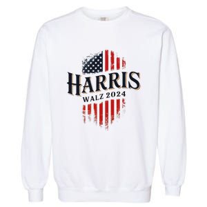 Harris Walz 2024 Vote Blue Tim Kamala Election Art Garment-Dyed Sweatshirt