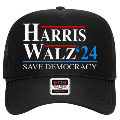 Harris Waltz 2024 Vice President Kamala Harris Tim Walz 2024 High Crown Mesh Back Trucker Hat