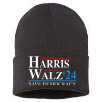 Harris Waltz 2024 Vice President Kamala Harris Tim Walz 2024 Sustainable Knit Beanie