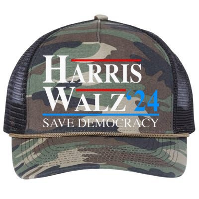 Harris Waltz 2024 Vice President Kamala Harris Tim Walz 2024 Retro Rope Trucker Hat Cap