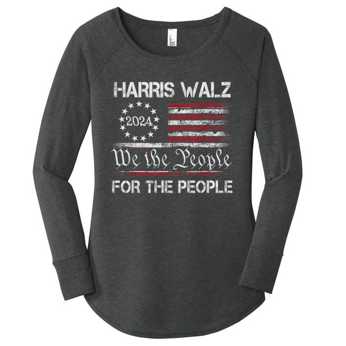 Harris Waltz 2024 For The People Kamala Harris Tim Waltz Women's Perfect Tri Tunic Long Sleeve Shirt