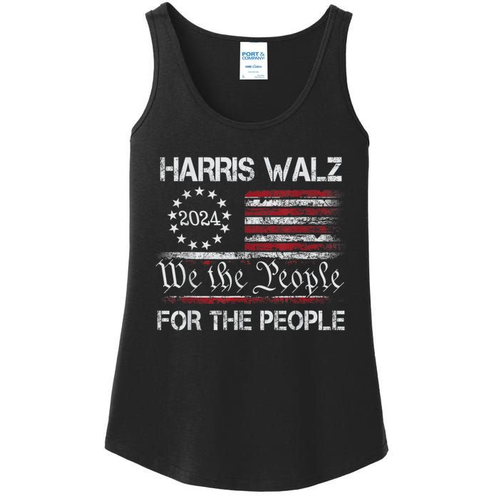 Harris Waltz 2024 For The People Kamala Harris Tim Waltz Ladies Essential Tank