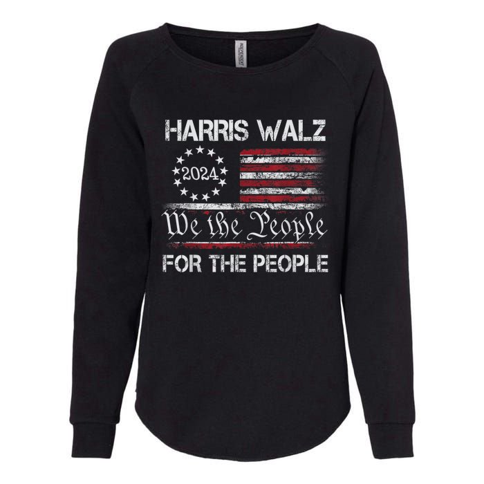 Harris Waltz 2024 For The People Kamala Harris Tim Waltz Womens California Wash Sweatshirt